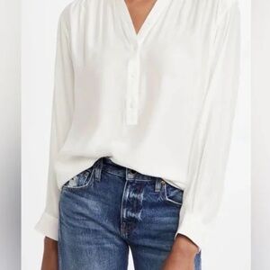 J.Crew Cream Button-Front Blouse – Size M